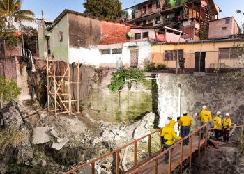 Obras Públicas desarrolla trabajos de mitigación de riesgos en colonia El Bosque, en San Salvador