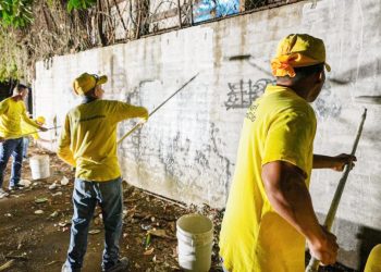 Borran grafitis de pandillas en La Libertad, San Salvador, La Paz y Santa Ana