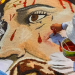 Arte efímero creado con sal y aserrín