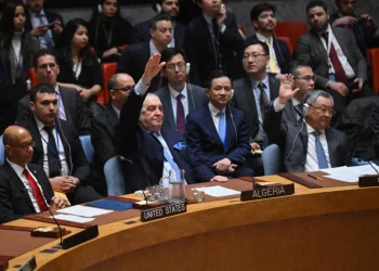 El Consejo de Seguridad de la ONU vota una resolución sobre el ingreso de Palestina como miembro pleno de la ONU, en la sede de las Naciones Unidas, Nueva York. Foto AFP.