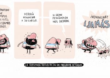 La diputada reelecta en un programa de radio