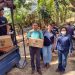 El Gobierno entrega alimentos a pescadores del lago de Coatepeque