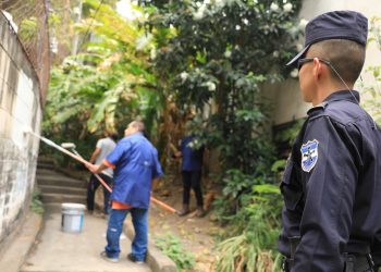 Policía borró grafitis alusivos a pandillas en colonia Málaga