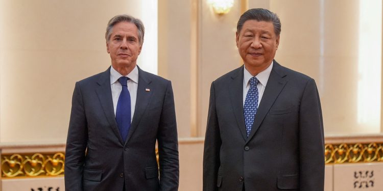 Encuentro. El presidente chino, Xi Jinping, dialogó con el secretario de Estado de EE.UU. Antony Blinken.