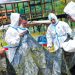 Realizan limpieza en el lago de Coatepeque