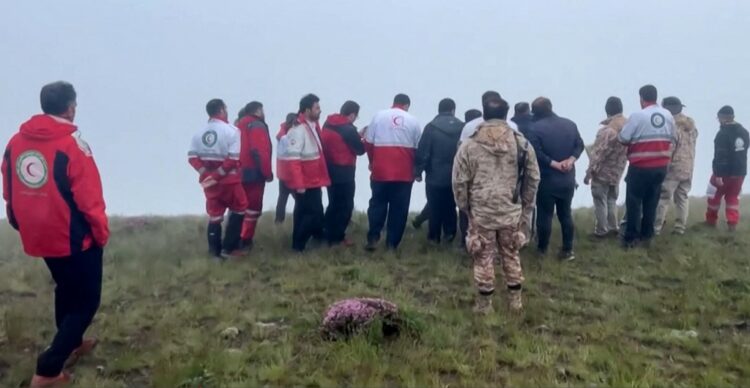 This frame grab from video released by the Iranian Red Crescent on May 20, 2024 shows members of a search and rescue team in Iran's East Azerbaijan province where Iran's President Ebrahim Raisi's helicopter was involved in "an accident". Rescue teams in northwest Iran early May 20 located the missing helicopter carrying President Ebrahim Raisi but no signs of life had been detected so far, state TV reported. (Photo by Handout / Iranian Red Crescent / AFP) / - Israel OUT / -----EDITORS NOTE --- RESTRICTED TO EDITORIAL USE - MANDATORY CREDIT "AFP PHOTO / IRANIAN RED CRESCENT " - NO MARKETING - NO ADVERTISING CAMPAIGNS - DISTRIBUTED AS A SERVICE TO CLIENTS NO ARCHIVES

NO Access Israel Media/Persian Language TV Stations Outside Iran
/Strictly No Access BBC Persian/
VOA Persian/Manoto TV/Iran International
/ Radio Farda /