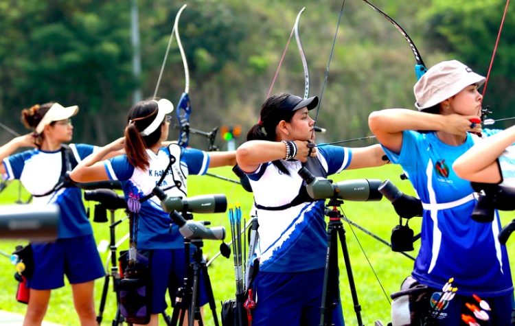 Arqueros nacionales, modalidad recurvo, cosecharon este viernes dos cuartos lugares en el Panamericano de La Juventud. Foto/INDES