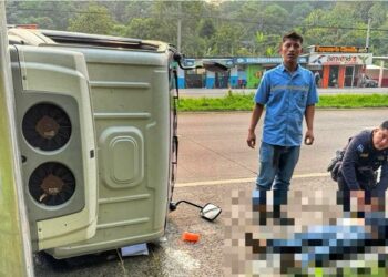 Conductor resultó lesionado tras accidente en Olocuilta