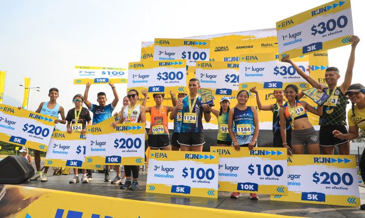 Todos los ganadores de la carrera de este domingo. Foto David Martínez