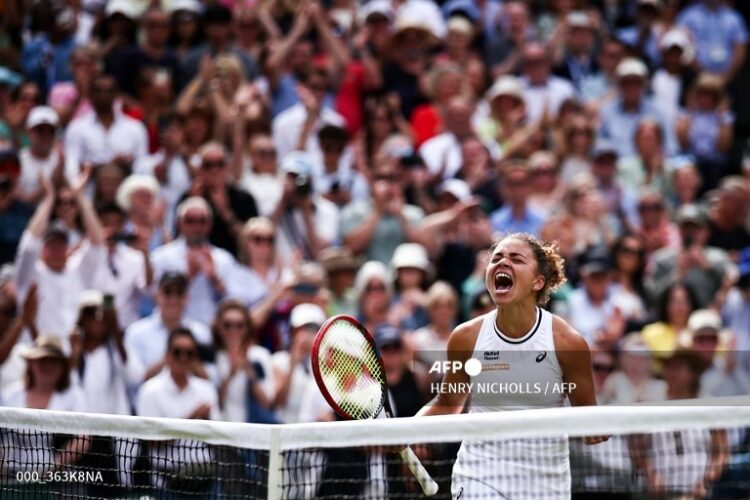 Jasmine Paolini, de Italia buscará este sábado su primer título en Wimbledon. Fotos/AFP