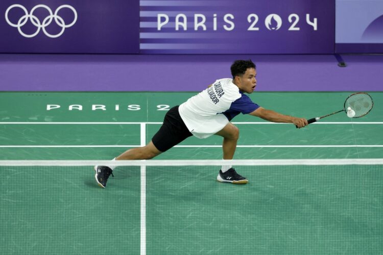 Uriel Canjura durante su debut en los Juegos Olímpicos de París. Foto AFP