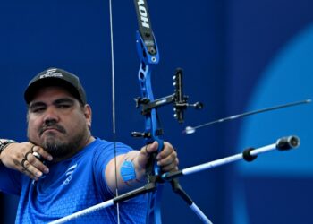 Óscar Ticas de tiro con arco se despidió de los Olímpicos de París esta madrugada