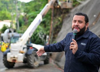 Proyecto de mitigación en calle antigua a Panchimalco cuenta con un 45 % de avance