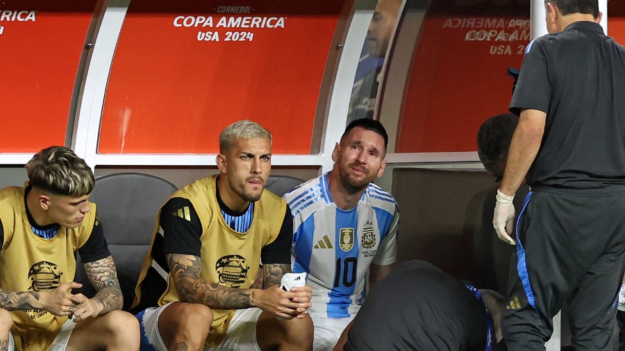 Lionel Messi dejó la final de Copa América, lesionado y entre lágrimas
