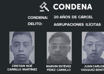 Pandilleros son condenados a 20 años de cárcel por agrupaciones ilícitas